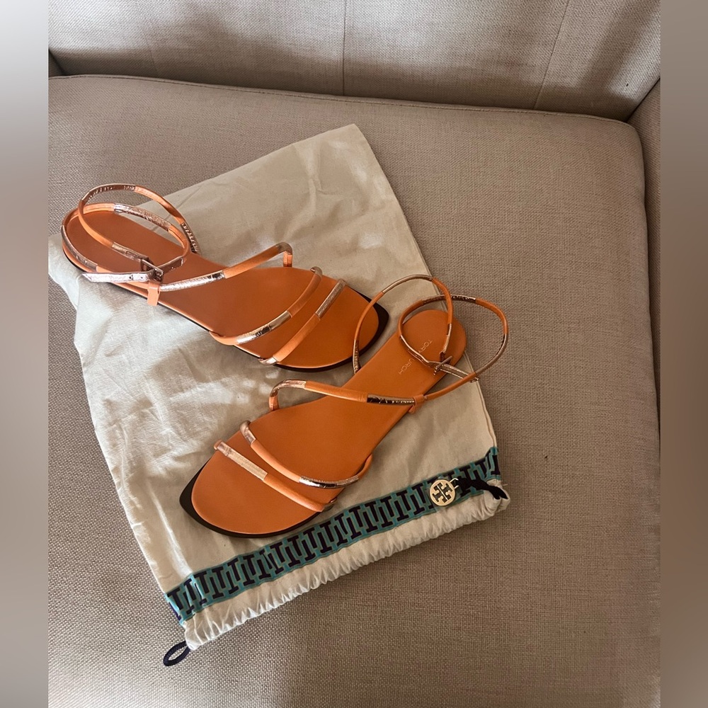 Tory Burch Orange Sandals for Effortless Elegance